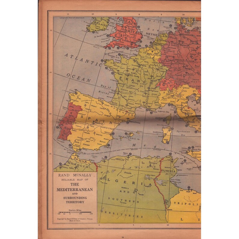 Vintage 1942 Firestone World Atlas Rand McNally WWII Era Map Booklet 1940 Census image 3