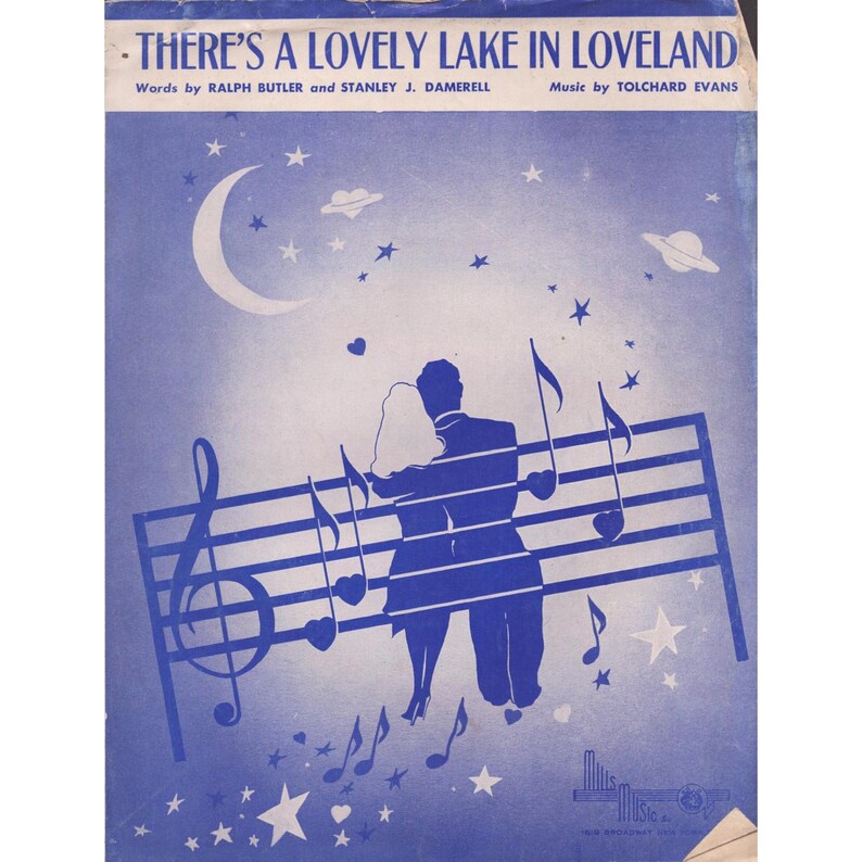 There's a Lovely Lake in Loveland Sheet Music Butler Damerell Evans Mills Music image 1