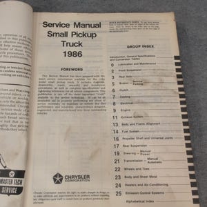 1986 Chrysler Ram 50 Import Service Manual Small Pickup Truck Shop Repair Guide image 2
