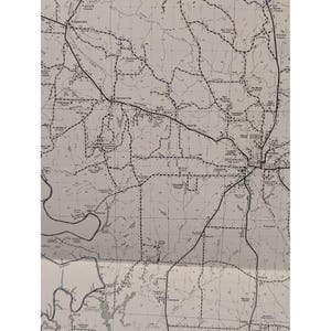 VTG 1976 Hale County Alabama General Highway Map Bureau Surveying 26" x 18" image 3