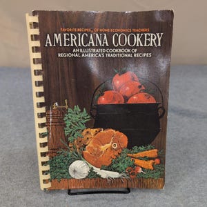 Americana Cookery Illustrated Cookbook Regional Traditional Recipes 1971 Spiral image 1