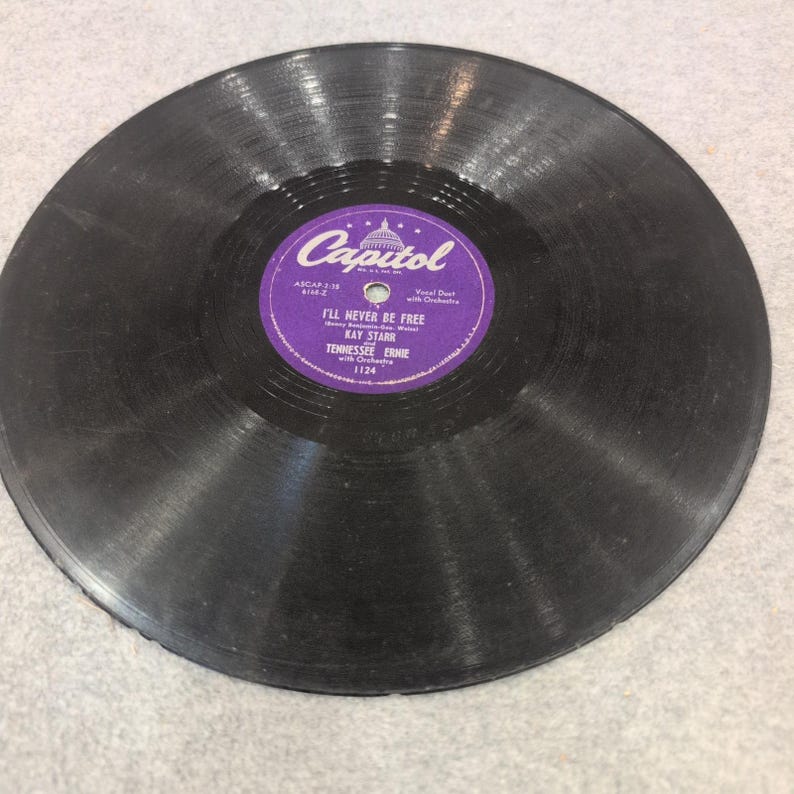 Kay Starr Tennessee Ernie I'll Never Be Free Capitol 1124 78 RPM Shellac Record image 3