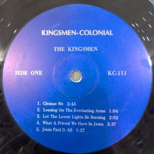 The Kingsmen Presented By Colonial Mobile Homes Vinyl LP Stereo KC-111 Gospel image 3