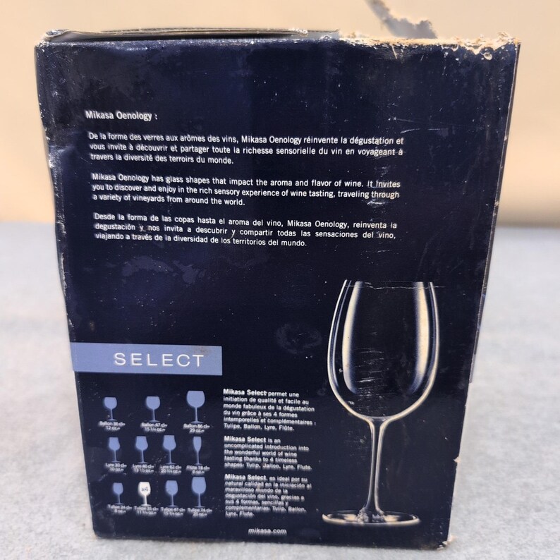 Mikasa Oenology Select White Wine Glasses Set of 4 Kwarx Made in France image 3
