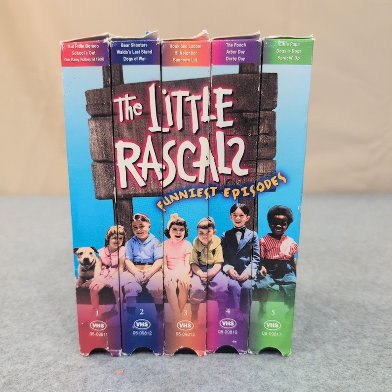 The Little Rascals Funniest Episodes VHS Set Volumes 1-5 GoodTimes Home Video image 1