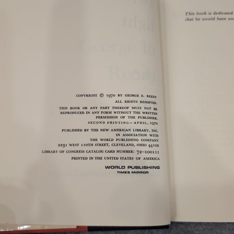 The Twilight of the Presidency George E Reedy Hardcover 1970 Political Science image 3
