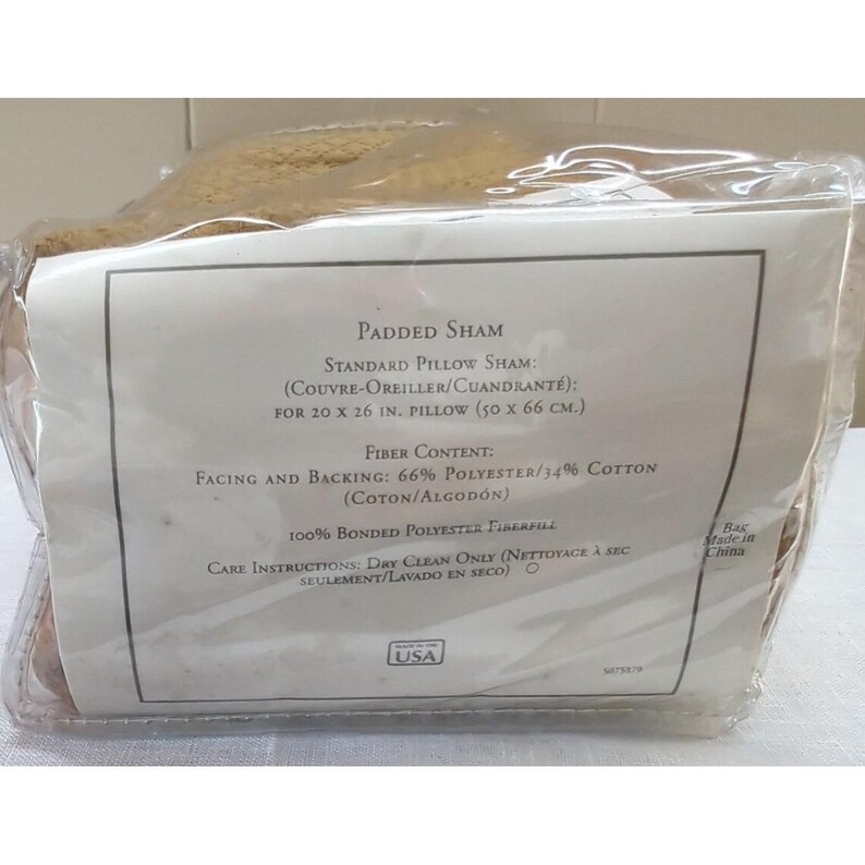 Martex Royal Legacy Padded Sham Target Standard for 20"×26" Pillow NOS image 4