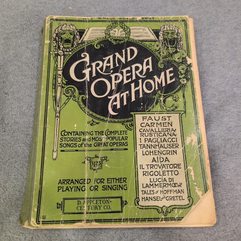Grand Opera Hemma Albert E Wier Noter Berättelser 1927 D Appleton Century Co bild 1