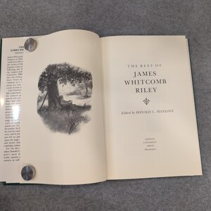 The Best of James Whitcomb Riley Ed., by Donald C Manlove Hardcover w Postcards+ image 5