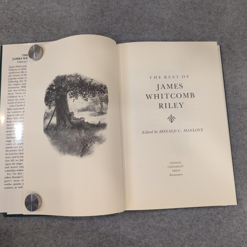 The Best of James Whitcomb Riley Ed., by Donald C Manlove Hardcover w Postcards+ image 5