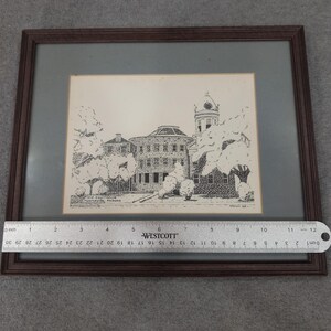 Old Courthouse Monroeville Alabama Lithograph R Morgan 1984 Framed Mockingbird image 8