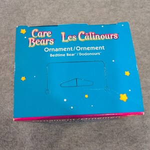 2005 Care Bears Bedtime Bear Ornament Les Calinours Blue Moon Star NOS image 4