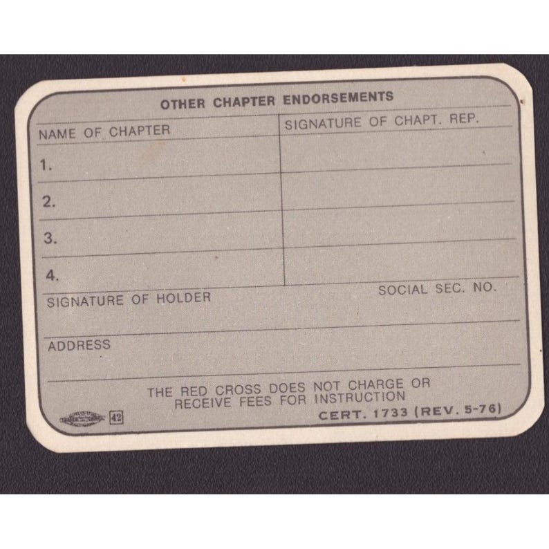 Vintage Alabama Red Cross Instructor Cards & Medical Self Help Training Lot 4pc image 4