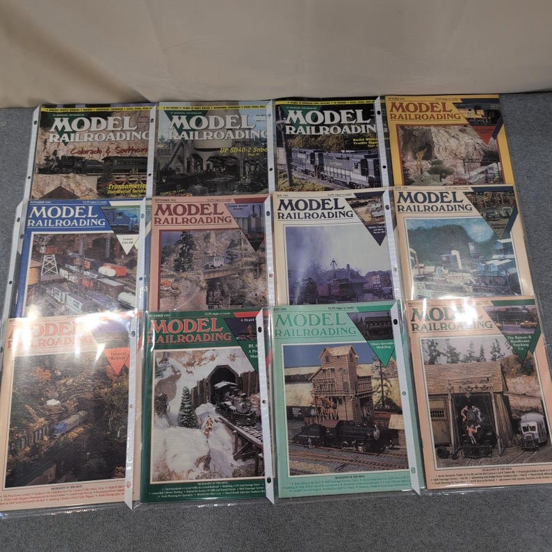 Lot of 12 Model Railroading Magazines 1991-1992, 2000-2001 Vtg Hobbyist Guides image 1
