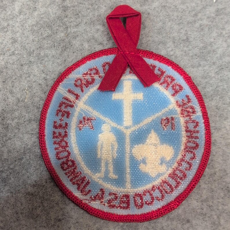1974 Choccolocco BSA Jamboree Patch Be Prepared For Life Scout Red Blue image 2
