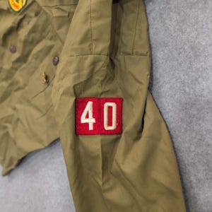 VTG Boys Scouts of America Official Shirt District Camporee Patch Scout Uniform image 5