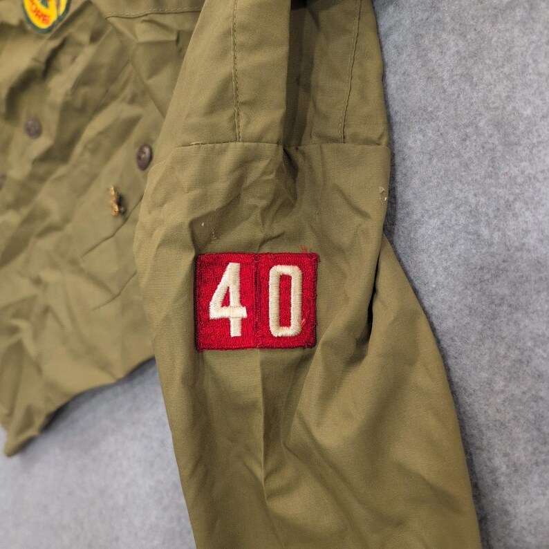 VTG Boys Scouts of America Official Shirt District Camporee Patch Scout Uniform image 5