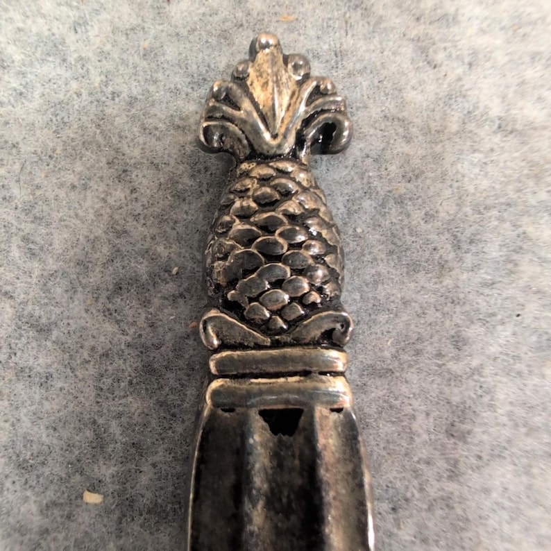Godinger Silver Plated Pineapple Finial Butter Spreader Cheese Knife Fluted image 1