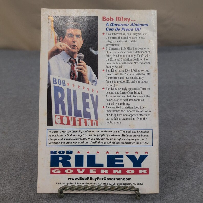 Bob Riley Friends Family Favorites Cookbook Governor Alabama Campaign image 2