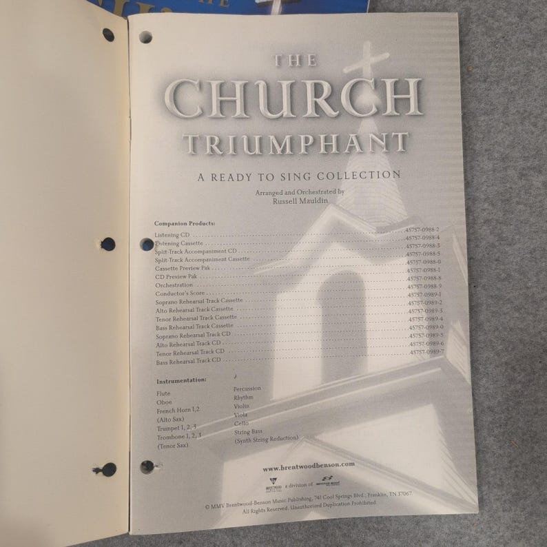 The Church Triumphant Ready to Sing Collection Russell Mauldin SATB 4 Books image 2