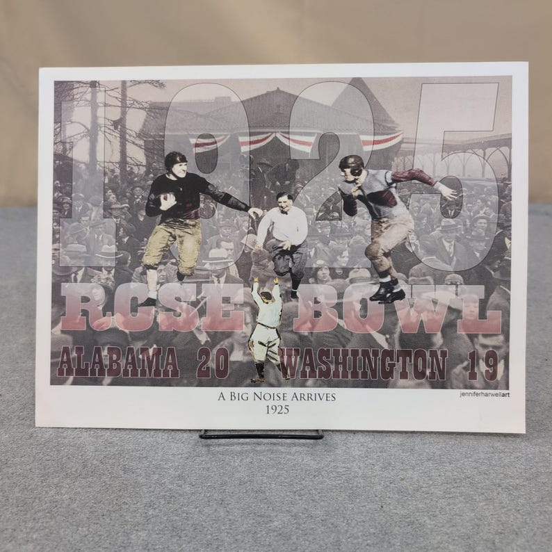 Jennifer Harwell Art History of Alabama Crimson Tide - Juego de 13 impresiones de fútbol imagen 5