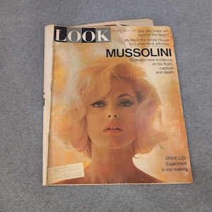 LOOK Magazine May 18 1965 Virna Lisi Mussolini Martin Luther King Jr Vintage image 1