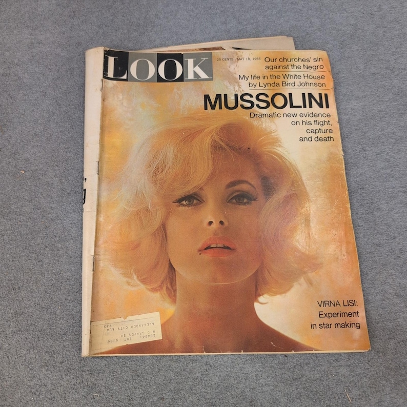 LOOK Magazine May 18 1965 Virna Lisi Mussolini Martin Luther King Jr Vintage image 1