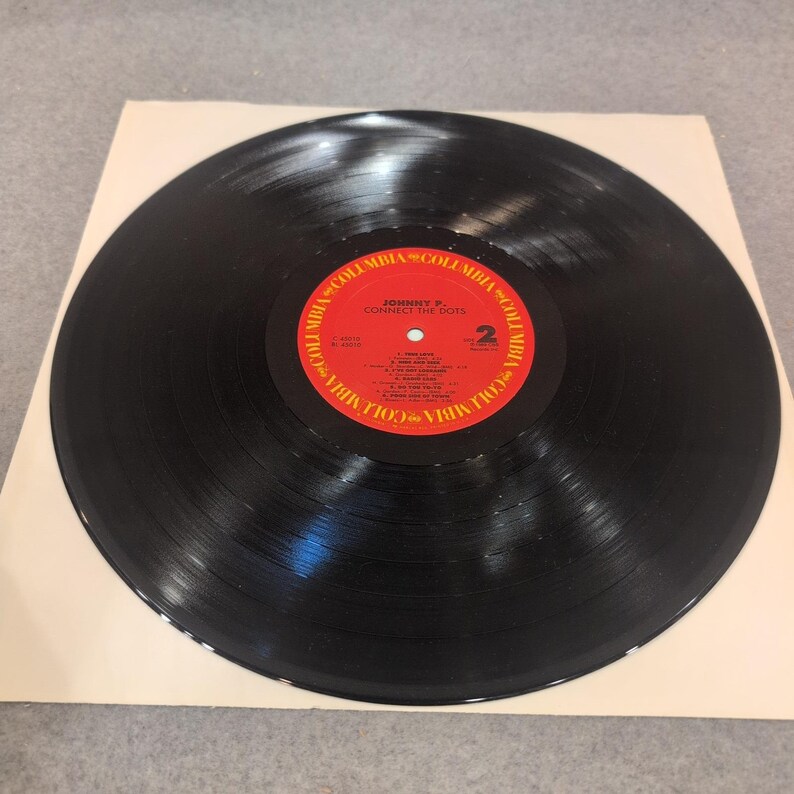 Johnny P. Connect the Dots Vinyl LP 1989 Columbia Records C 45010 Promo Gold Sta image 6