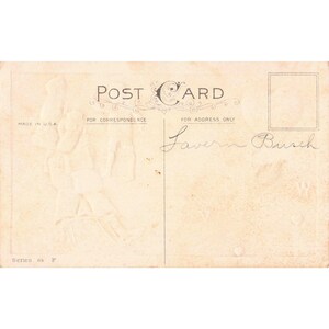 Vtg Valentine Postcard Stecher Litho Children Sledding Embossed Series 89 F image 2