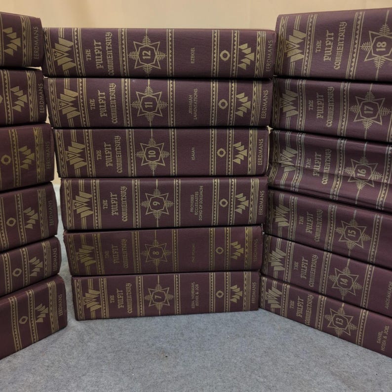 The Pulpit Commentary - Set completo di 23 volumi, edizione Eerdmans con indice, copertina rigida vintage. immagine 3