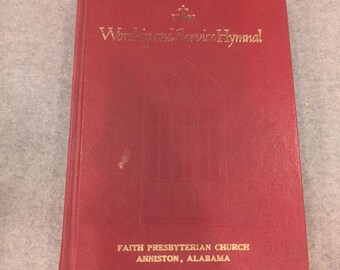 Worship and Service Hymnal 1974 Hope Publishing Company Red Hardcover Book
