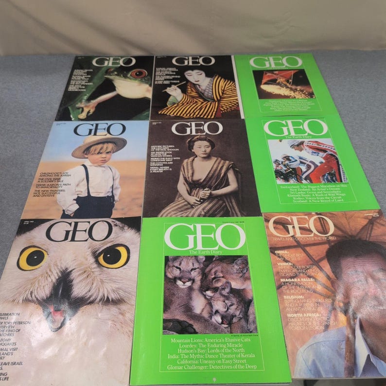Lot van 28 GEO Magazine Vintage 1981-1984 The Earth Diary Travel Culture Nature afbeelding 2