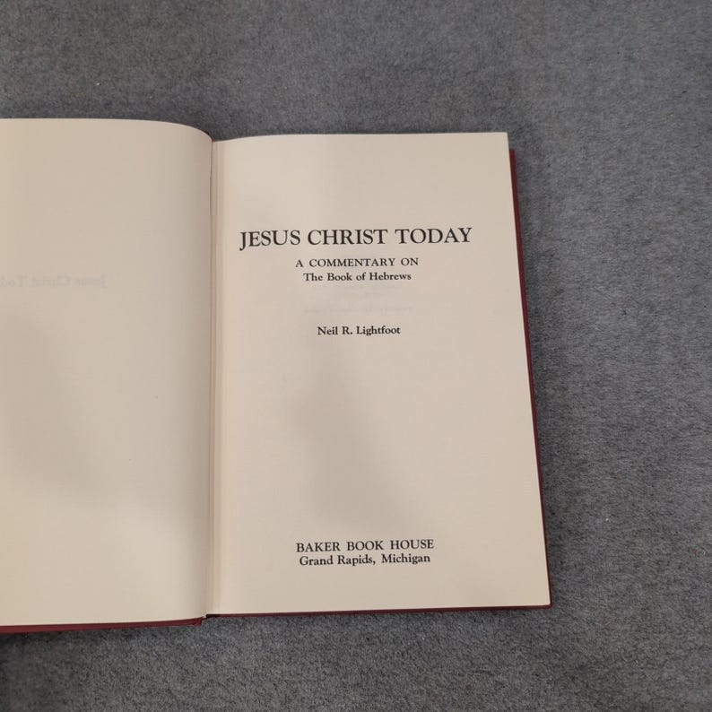 Jesus Christus heute Kommentarbuch der Hebräer Neil R Lightfüße Hardcover 1976 Bild 2
