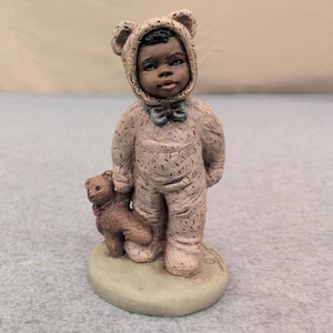 Martha Holcombe All God's Children Bo Figurine 1530 Bear Suit COA Box 1988 image 1