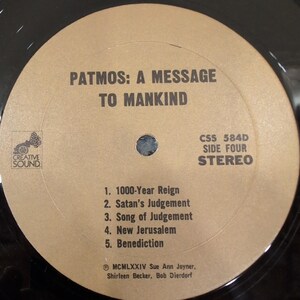 Patmos A Message To Mankind 2LP Vinyl Record 1974 Creative Sound CSS 584 VG image 8