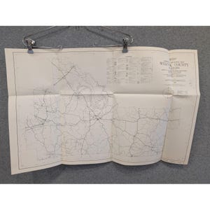 VTG 1981 General Highway Map Wilcox County Alabama 28" x 18" Camden Gee's Bend image 1
