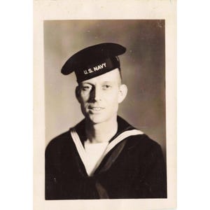RPPC 1948 US Navy Sailor J.L. Green Jr Great Lakes IL Real Photo Postcard image 1