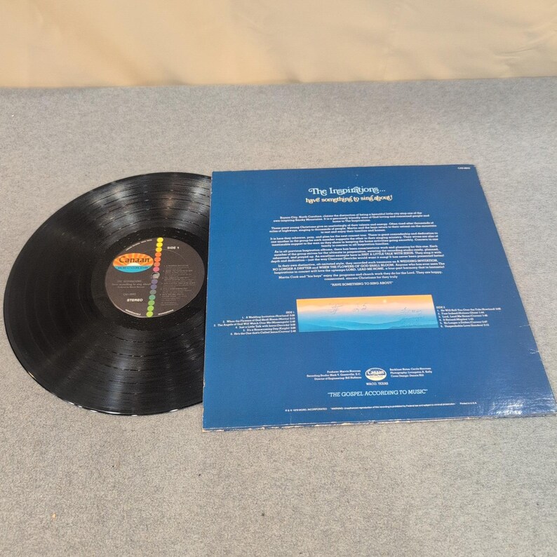 The Inspirations Have Something to Sing About Vinyl LP Signed CAS-9843 Gospel image 5