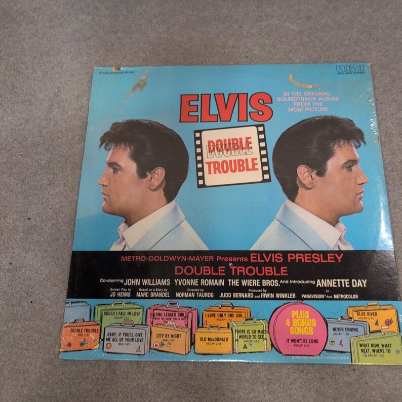 Elvis Presley Double Trouble Original Soundtrack Vinyl LP RCA APL1-2564 1967 image 3