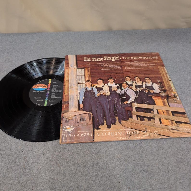 The Inspirations Old Time Singin' Vinyl LP Signed Canaan Records CAS-9718 image 4