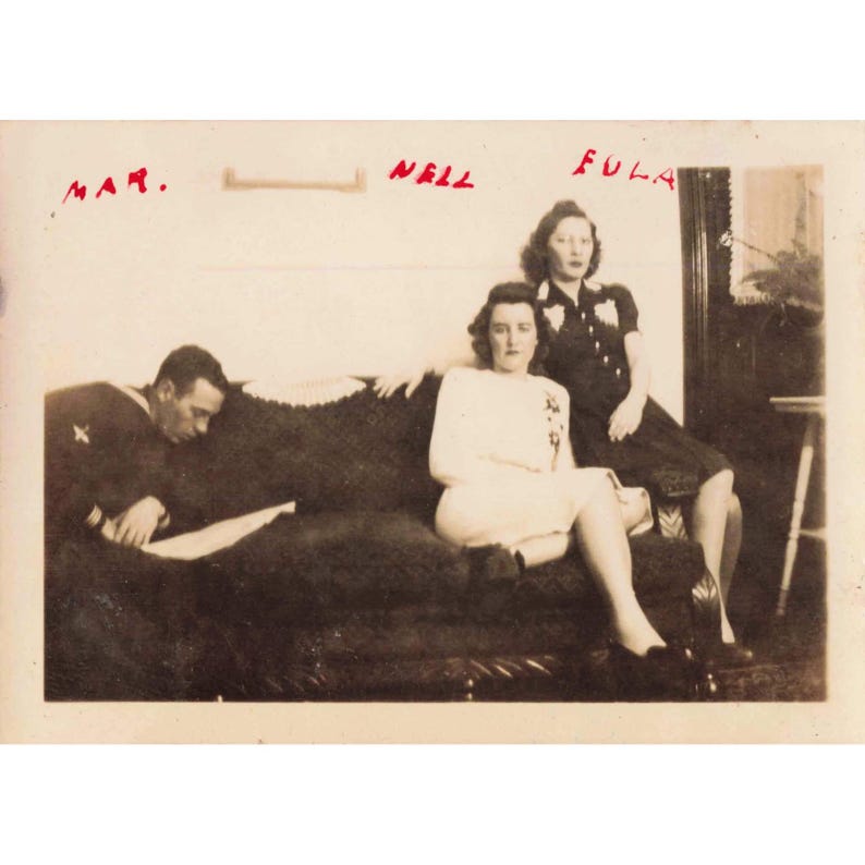 Vintage 1943-45 Personal Photo Lot of 5 - People from Eufaula, Alabama image 9