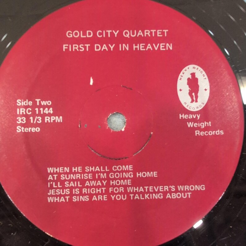 Gold City Quartet First Day In Heaven Vinyl LP Album 1981 IRC 1144 Gospel image 6