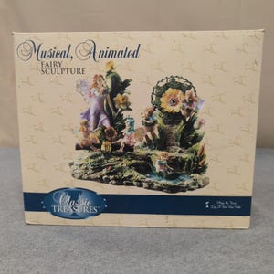 Classic Treasures Musical Animated Fairy Sculpture Zip A Dee Doo-Dah Garden VG+ image 1