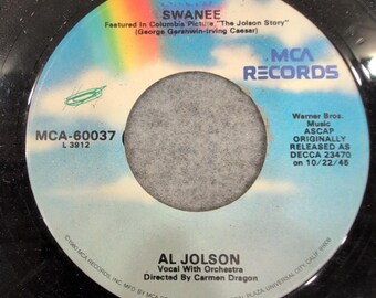 Al Jolson Swanee April Showers 45 toeren vinyl MCA-60037 The Jolson Story heruitgave