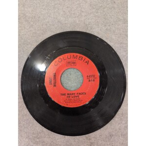 Andy Williams The Many Faces of Love In the Arms of Love 45 RPM Columbia 4-43737 image 3