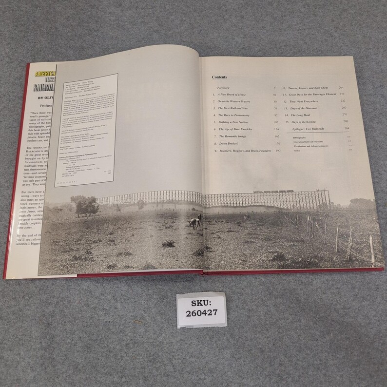 American Heritage History of Railroads in America Oliver Jensen Hardcover Book image 4