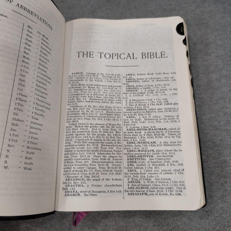 ネイブス・トピック別聖書 聖書要約 1962年 サウスウェスタン社 サム索引 画像 6