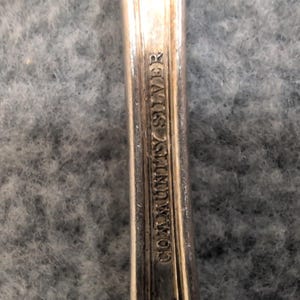 1890-1910's Community Silver Serving Spoon Ornate Filigree Decorative Handle image 5