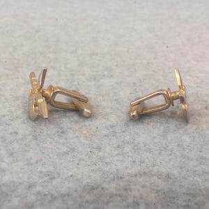 Hickok Mfg Co Usa Gold Tone Halberd Axe Spear Cufflinks image 3