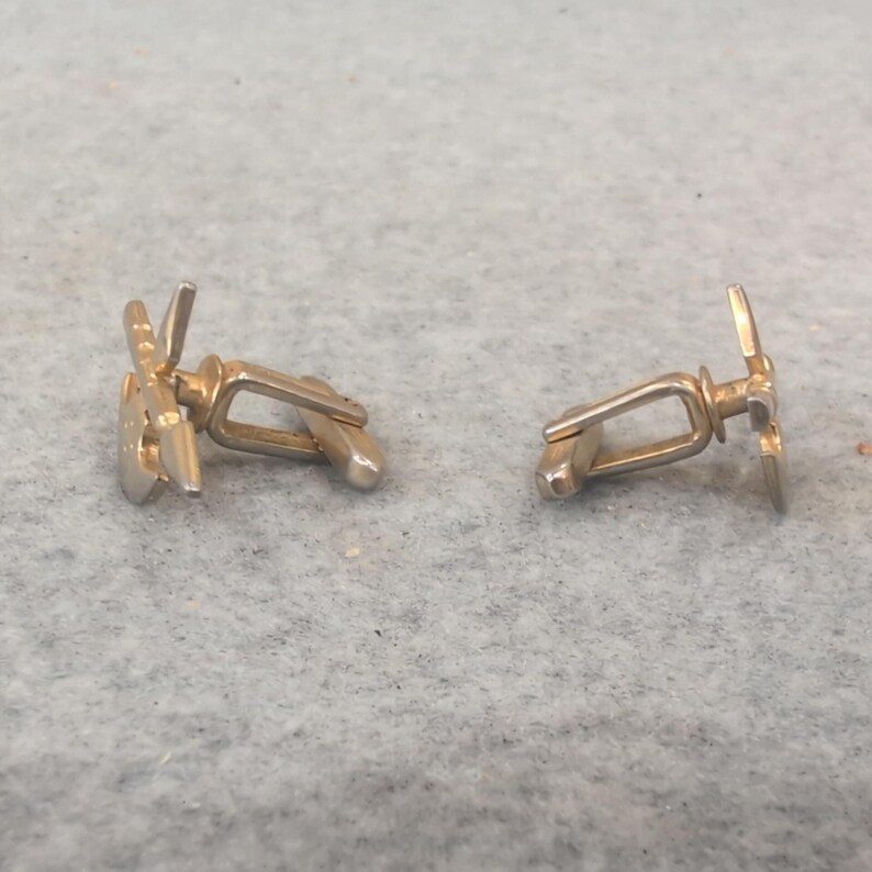 Hickok Mfg Co Usa Gold Tone Halberd Axe Spear Cufflinks image 3